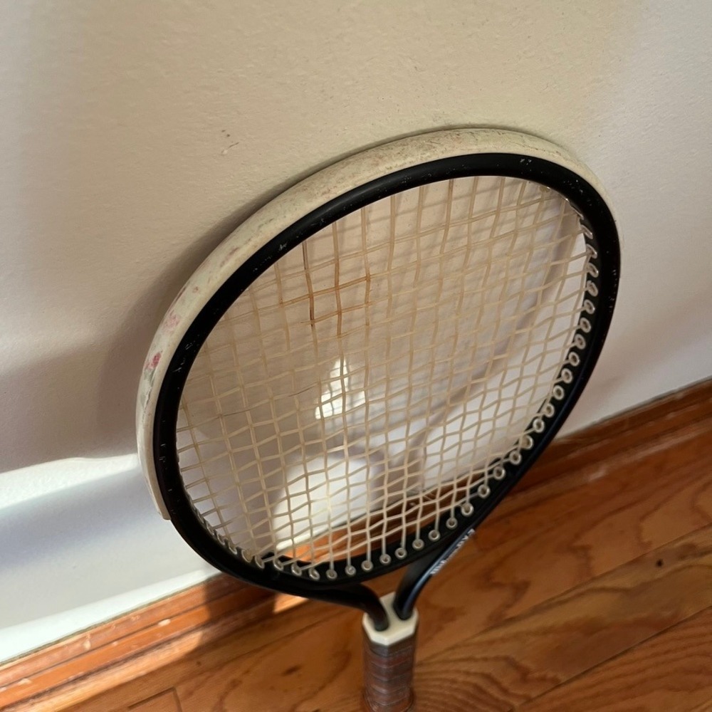 Vintage Wilson RX-7 Tennis Racquet with Original Made in USA Head Cover Black - Picture 9 of 9